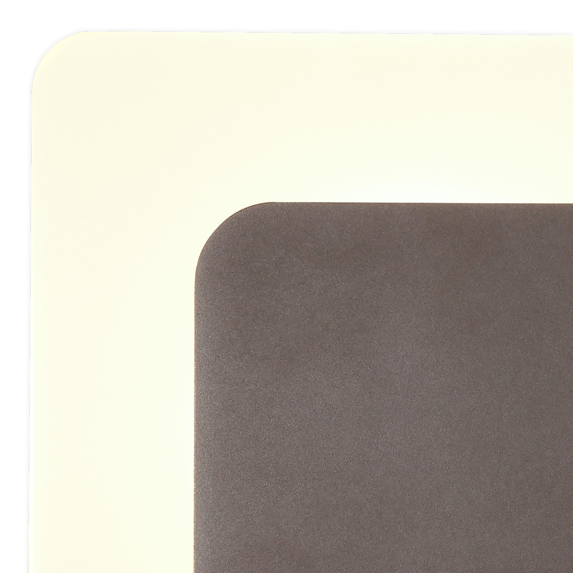 NLK04349 Modena Magnetic Base Wall Lamp LED 15/19cm Square Right Offset Coffee/Acrylic Frosted Diffuser