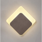 NLK04359 Modena Magnetic Base Wall Lamp LED 15/19cm Diamond Bottom Offset Coffee/Acrylic Frosted Diffuser