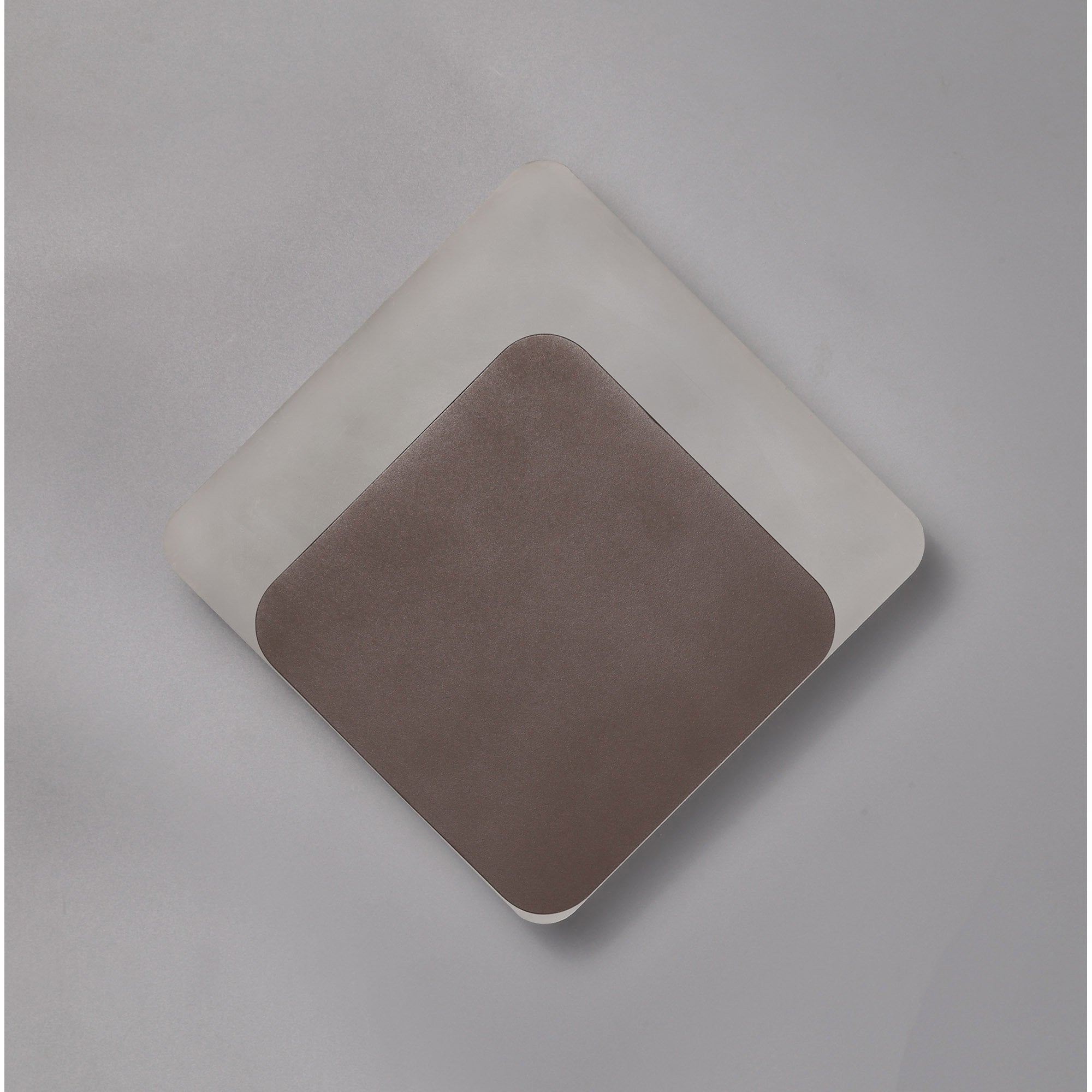 NLK04359 Modena Magnetic Base Wall Lamp LED 15/19cm Diamond Bottom Offset Coffee/Acrylic Frosted Diffuser