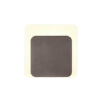 NLK04369 Modena Magnetic Base Wall Lamp LED 15/19cm Square Bottom Offset Coffee/Acrylic Frosted Diffuser