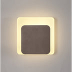 NLK04369 Modena Magnetic Base Wall Lamp LED 15/19cm Square Bottom Offset Coffee/Acrylic Frosted Diffuser