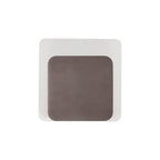 NLK04369 Modena Magnetic Base Wall Lamp LED 15/19cm Square Bottom Offset Coffee/Acrylic Frosted Diffuser