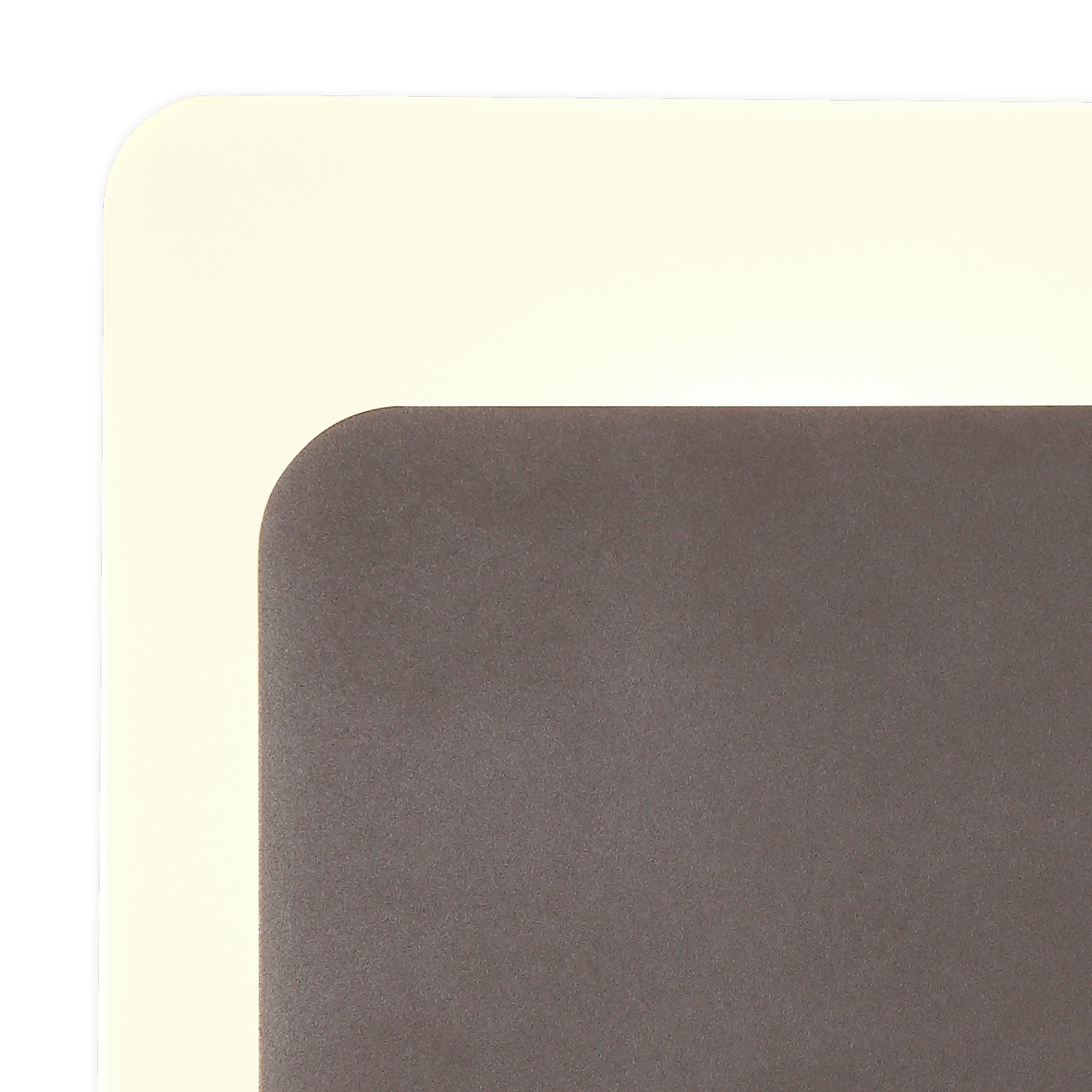 NLK04369 Modena Magnetic Base Wall Lamp LED 15/19cm Square Bottom Offset Coffee/Acrylic Frosted Diffuser