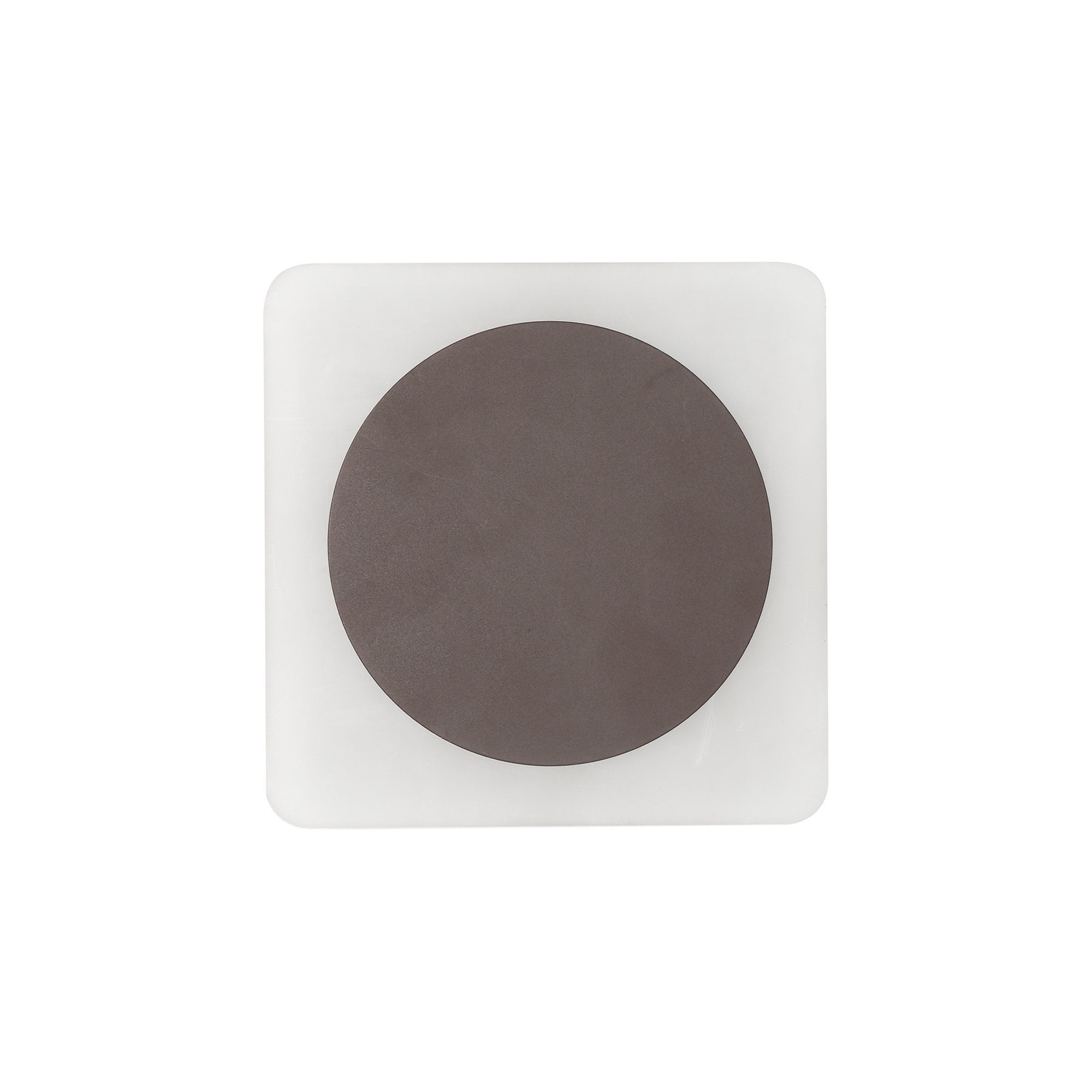 NLK04379 Modena Magnetic Base Wall Lamp LED 15cm Round 19cm Square Centre Coffee/Acrylic Frosted Diffuser