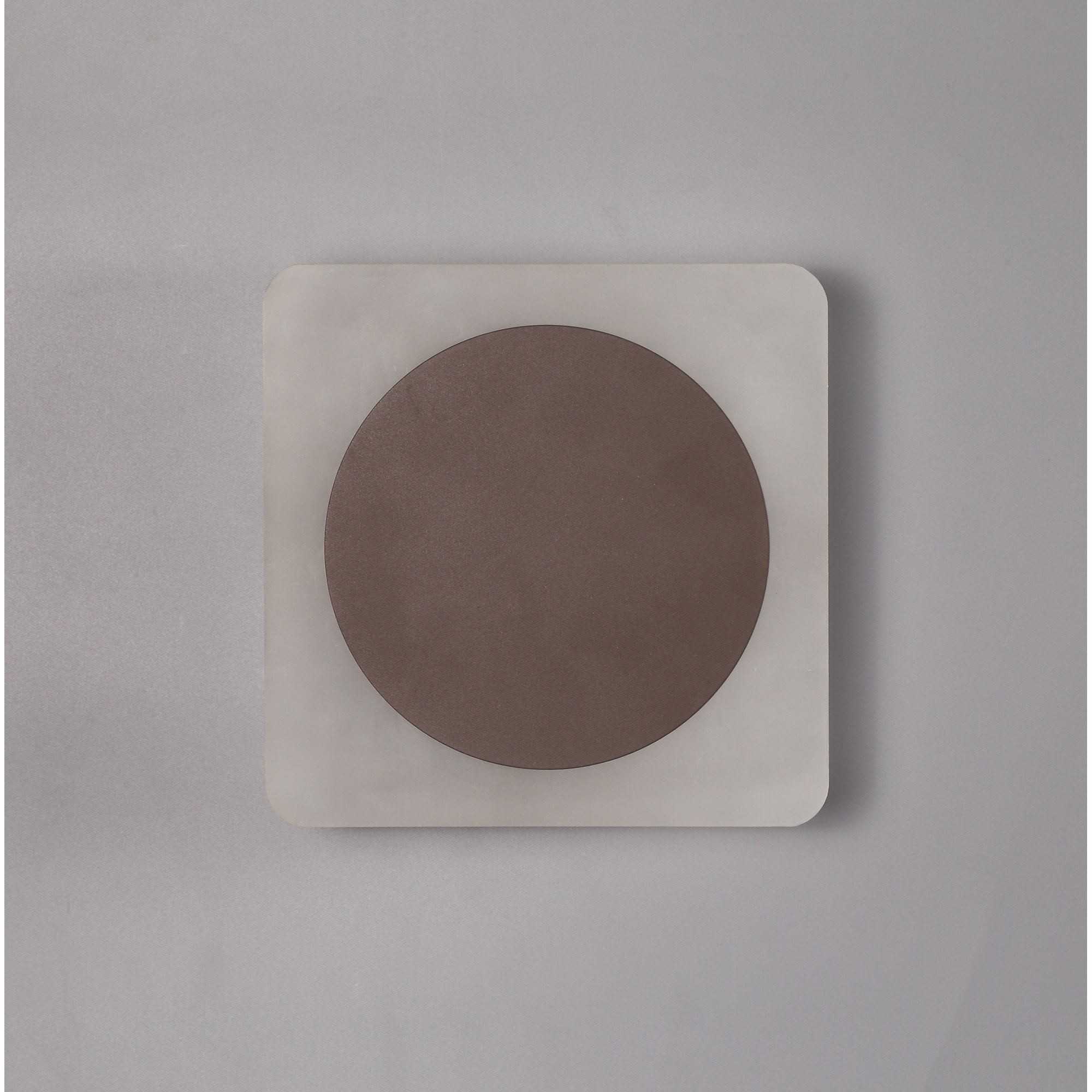 NLK04379 Modena Magnetic Base Wall Lamp LED 15cm Round 19cm Square Centre Coffee/Acrylic Frosted Diffuser
