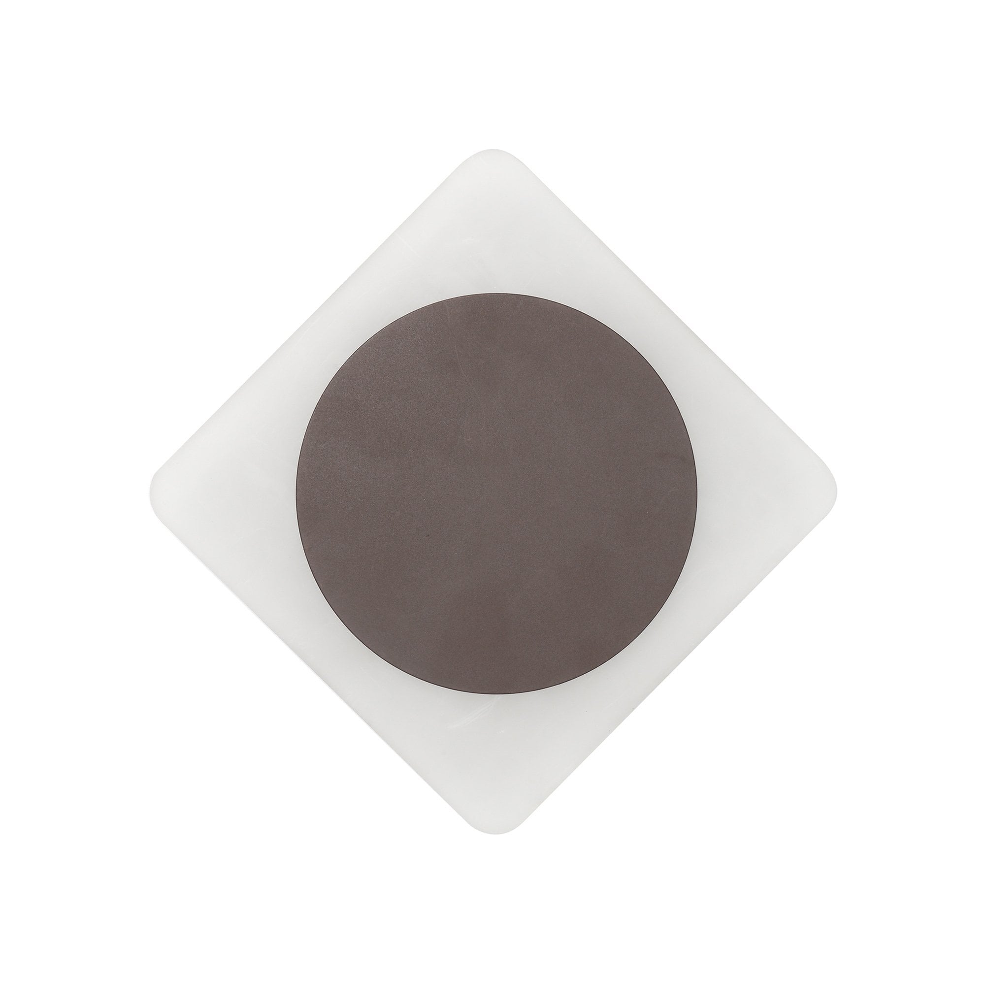 NLK04389 Modena Magnetic Base Wall Lamp LED 15cm Round 19cm Diamond Centre Coffee/Acrylic Frosted Diffuser