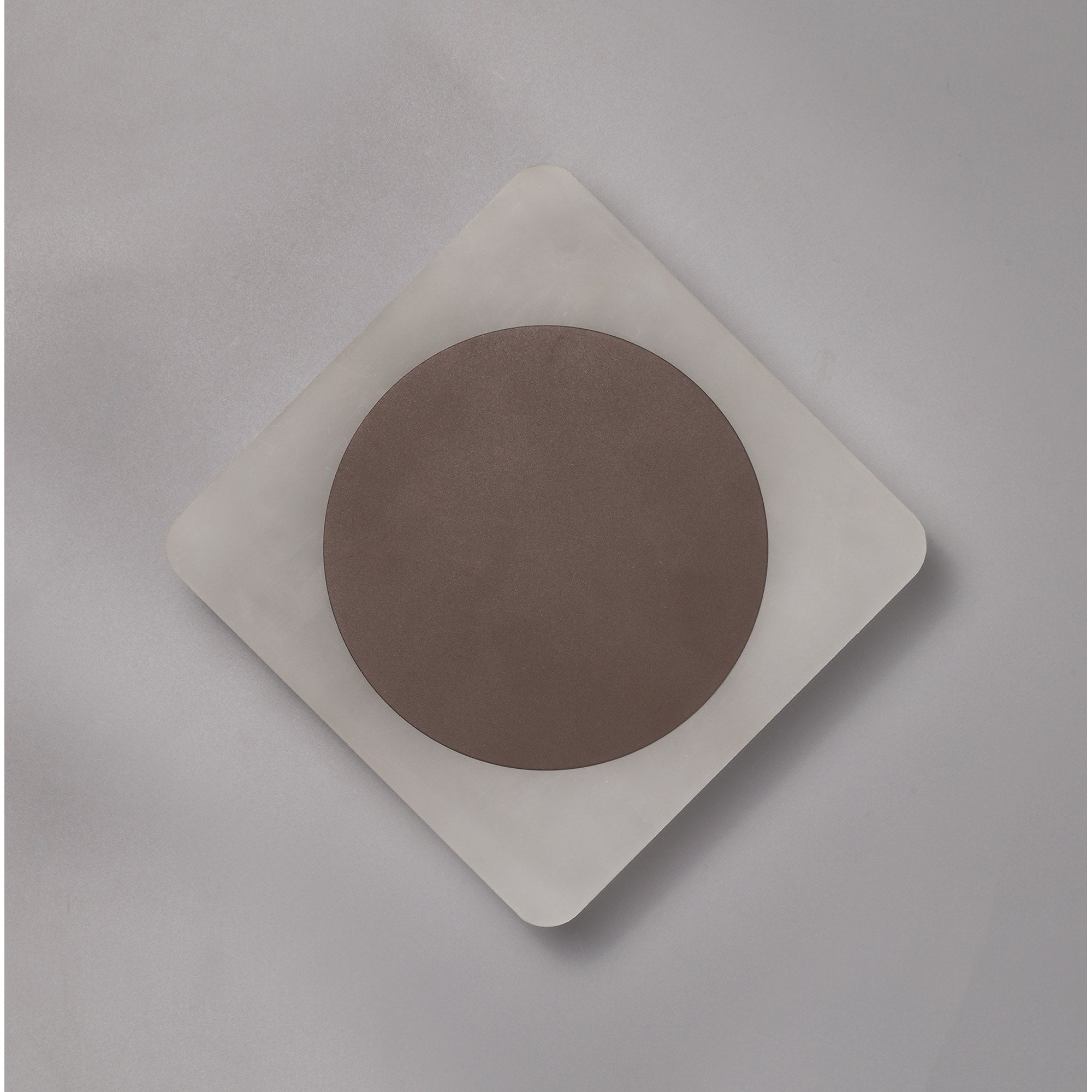 NLK04389 Modena Magnetic Base Wall Lamp LED 15cm Round 19cm Diamond Centre Coffee/Acrylic Frosted Diffuser