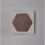 NLK04399 Modena Magnetic Base Wall Lamp LED 15cm Horizontal Hexagonal 19cm Square Centre Coffee/Acrylic Frosted Diffuser