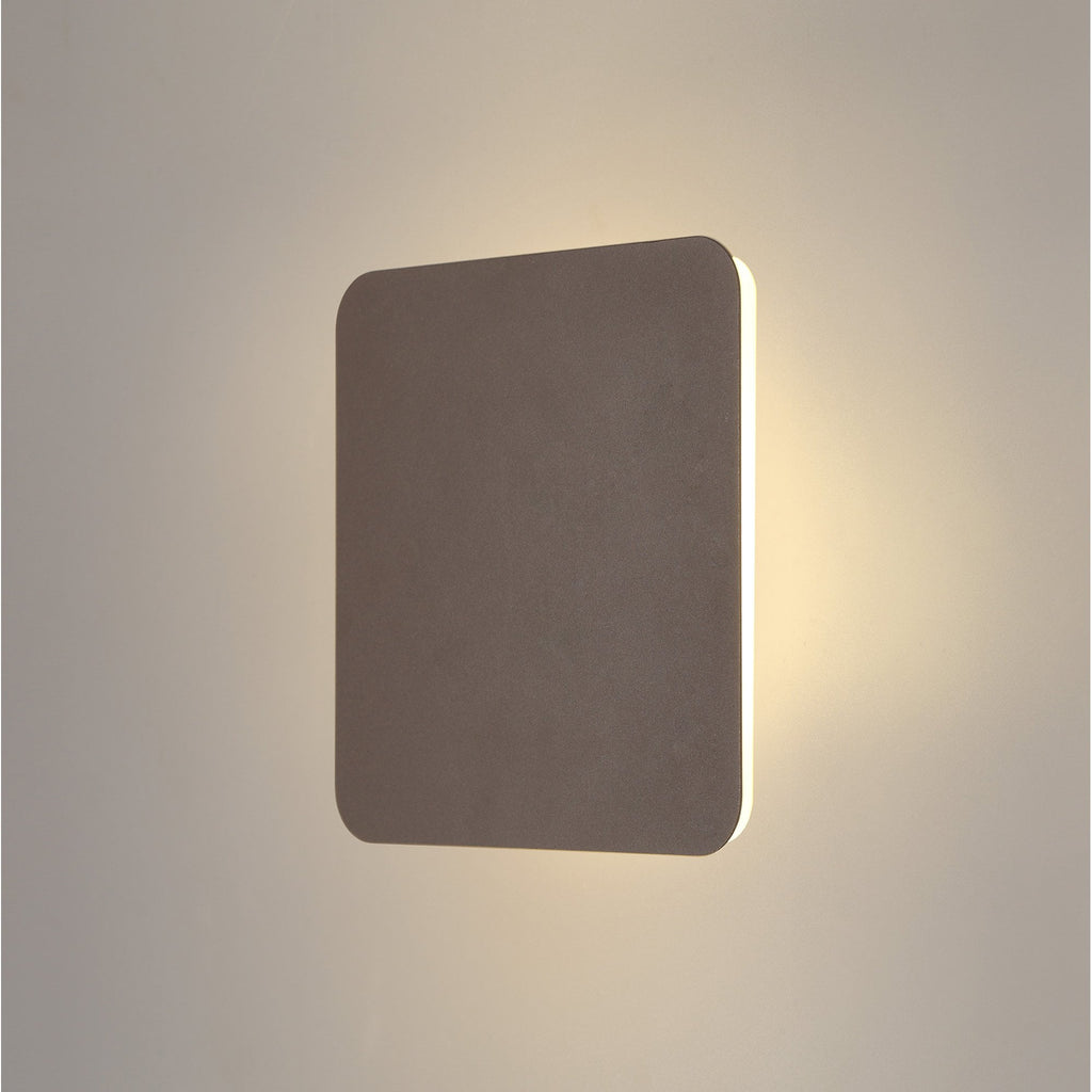 NLK04409 Modena Magnetic Base Wall Lamp LED 20/19cm Square Centre Coffee/Acrylic Frosted Diffuser