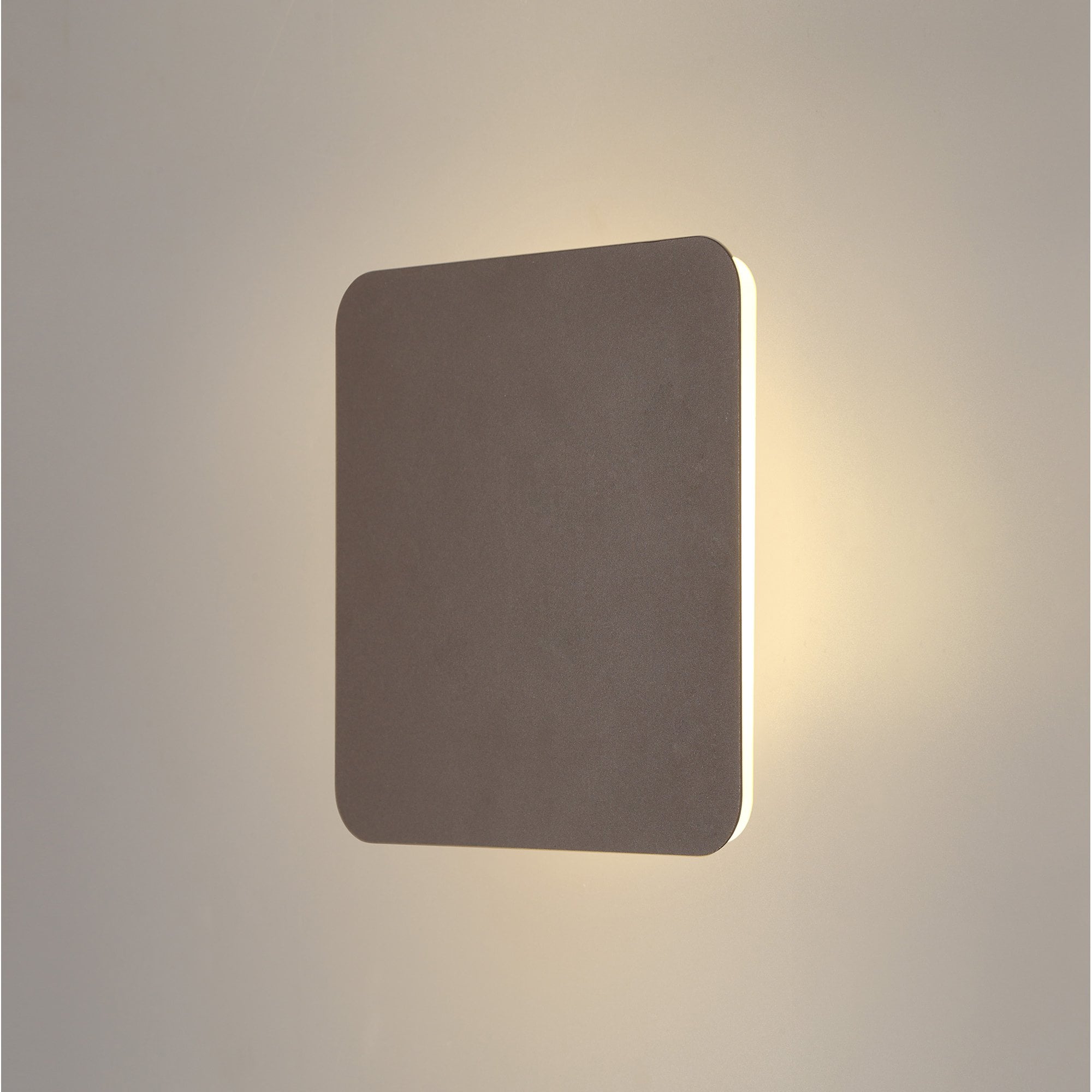 NLK04409 Modena Magnetic Base Wall Lamp LED 20/19cm Square Centre Coffee/Acrylic Frosted Diffuser