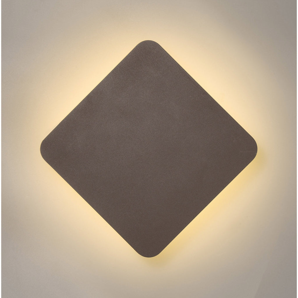 NLK04419 Modena Magnetic Base Wall Lamp LED 20/19cm Diamond Centre Coffee/Acrylic Frosted Diffuser