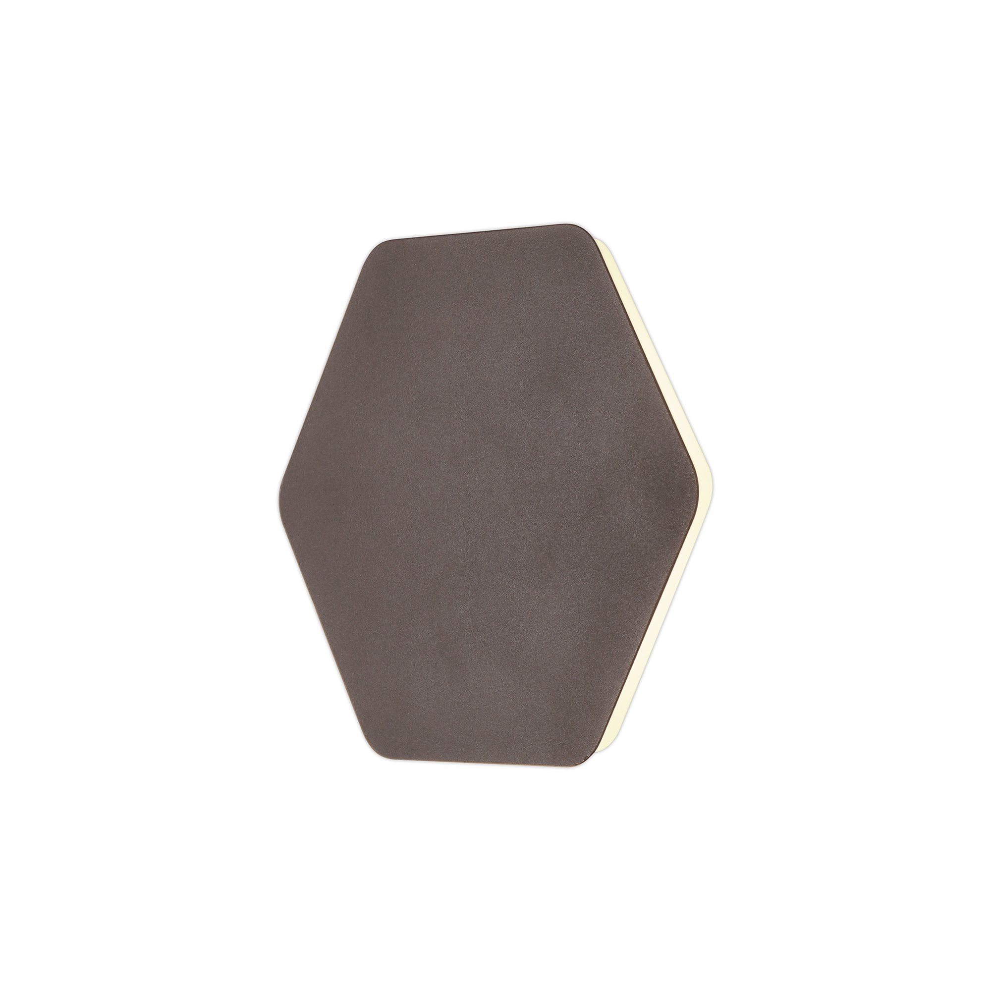 NLK04429 Modena Magnetic Base Wall Lamp LED 20/19cm Horizontal Hexagonal Centre Coffee/Acrylic Frosted Diffuser