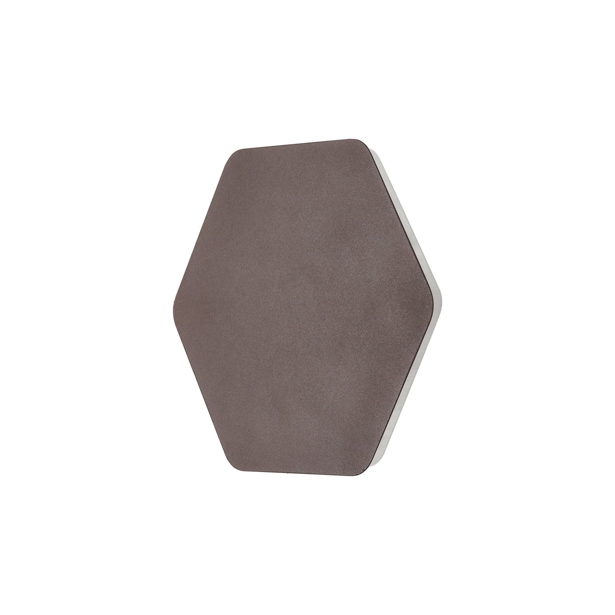 NLK04429 Modena Magnetic Base Wall Lamp LED 20/19cm Horizontal Hexagonal Centre Coffee/Acrylic Frosted Diffuser