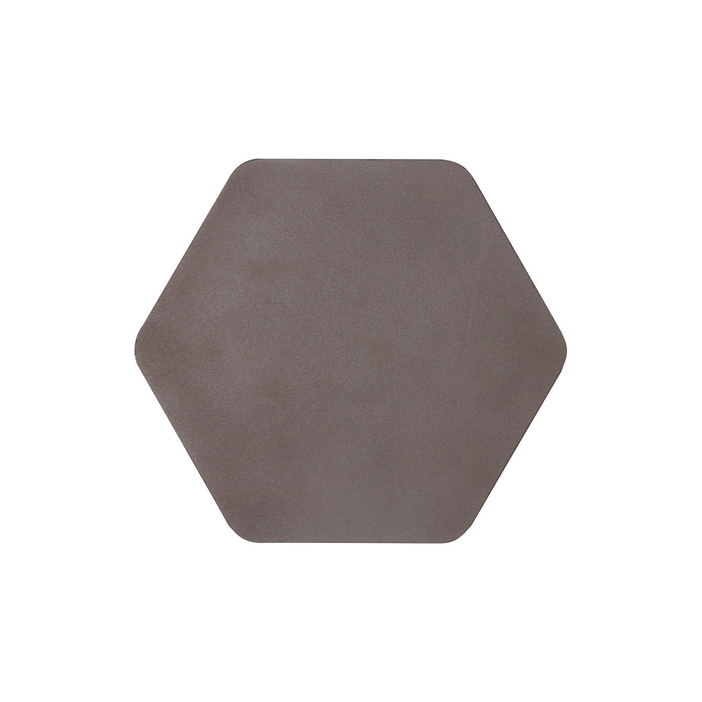 NLK04429 Modena Magnetic Base Wall Lamp LED 20/19cm Horizontal Hexagonal Centre Coffee/Acrylic Frosted Diffuser