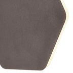NLK04429 Modena Magnetic Base Wall Lamp LED 20/19cm Horizontal Hexagonal Centre Coffee/Acrylic Frosted Diffuser