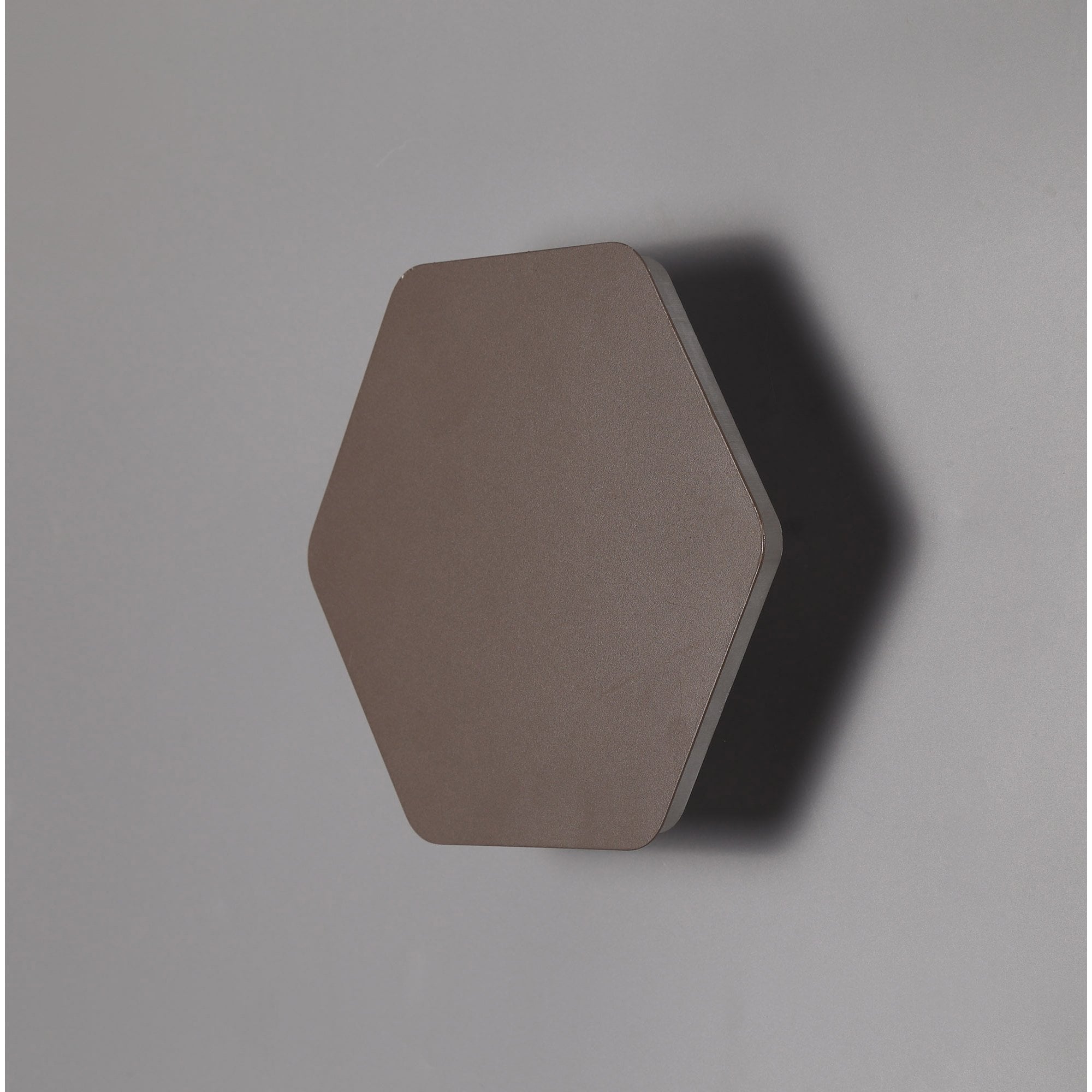 NLK04429 Modena Magnetic Base Wall Lamp LED 20/19cm Horizontal Hexagonal Centre Coffee/Acrylic Frosted Diffuser