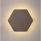 NLK04429 Modena Magnetic Base Wall Lamp LED 20/19cm Horizontal Hexagonal Centre Coffee/Acrylic Frosted Diffuser