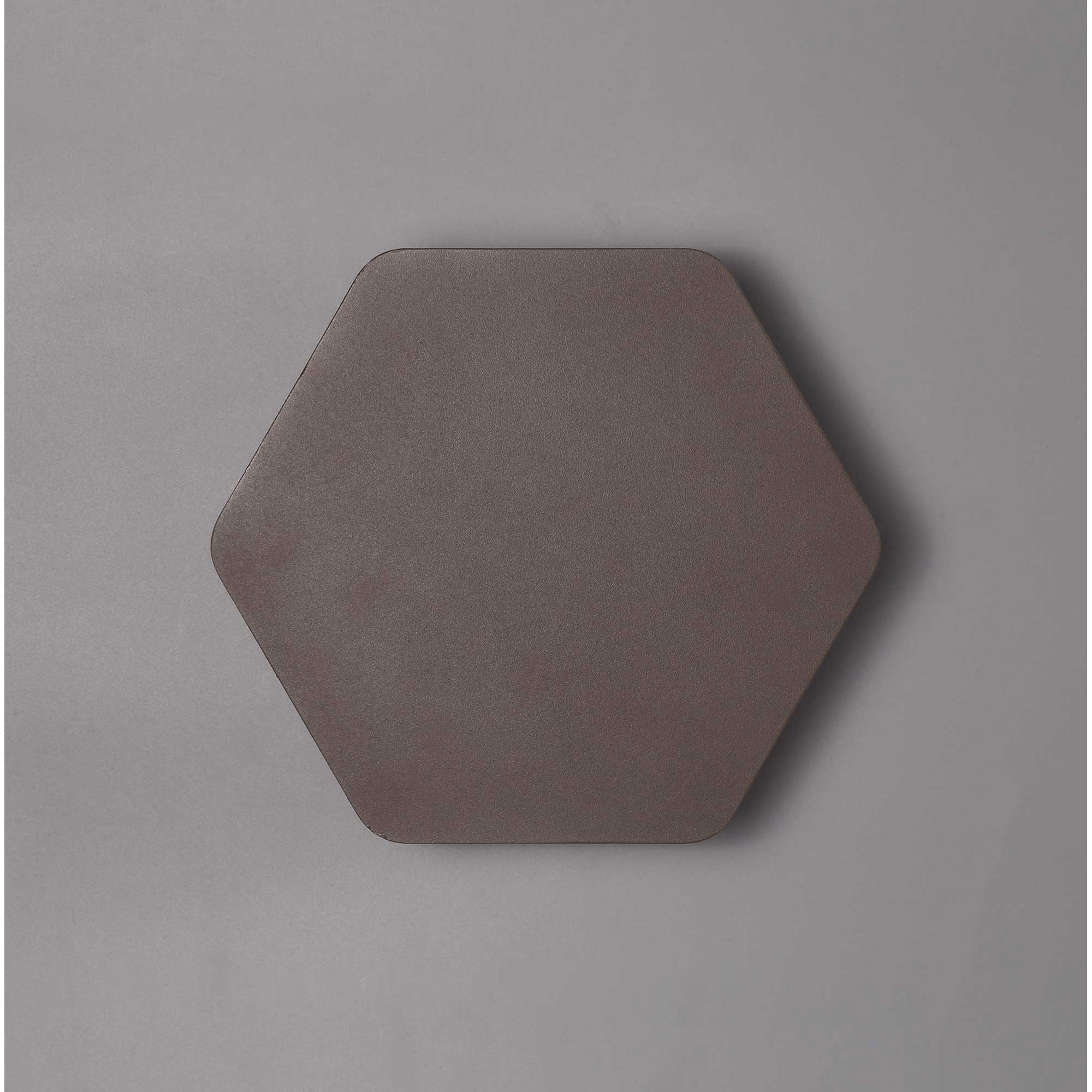 NLK04429 Modena Magnetic Base Wall Lamp LED 20/19cm Horizontal Hexagonal Centre Coffee/Acrylic Frosted Diffuser