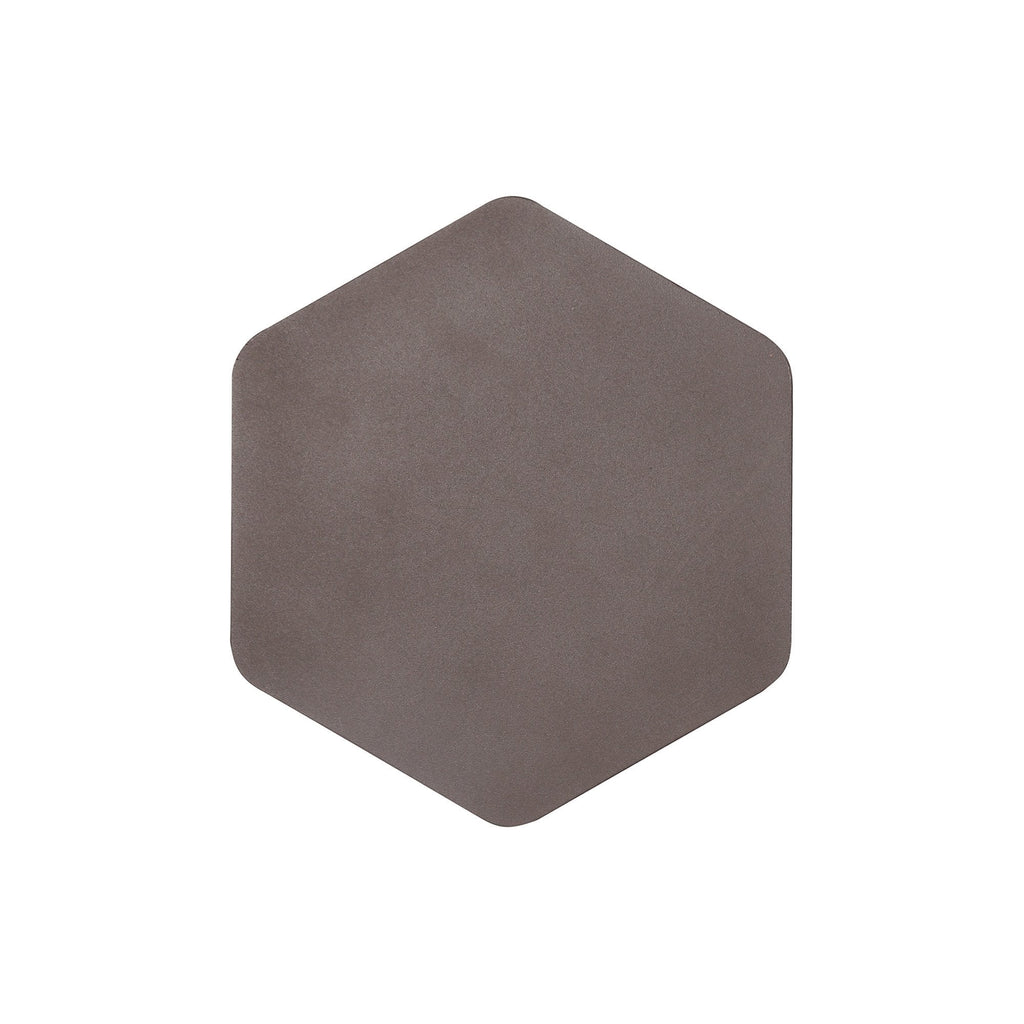 NLK04439 Modena Magnetic Base Wall Lamp LED 20/19cm Vertical Hexagonal Centre Coffee/Acrylic Frosted Diffuser
