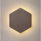 NLK04439 Modena Magnetic Base Wall Lamp LED 20/19cm Vertical Hexagonal Centre Coffee/Acrylic Frosted Diffuser