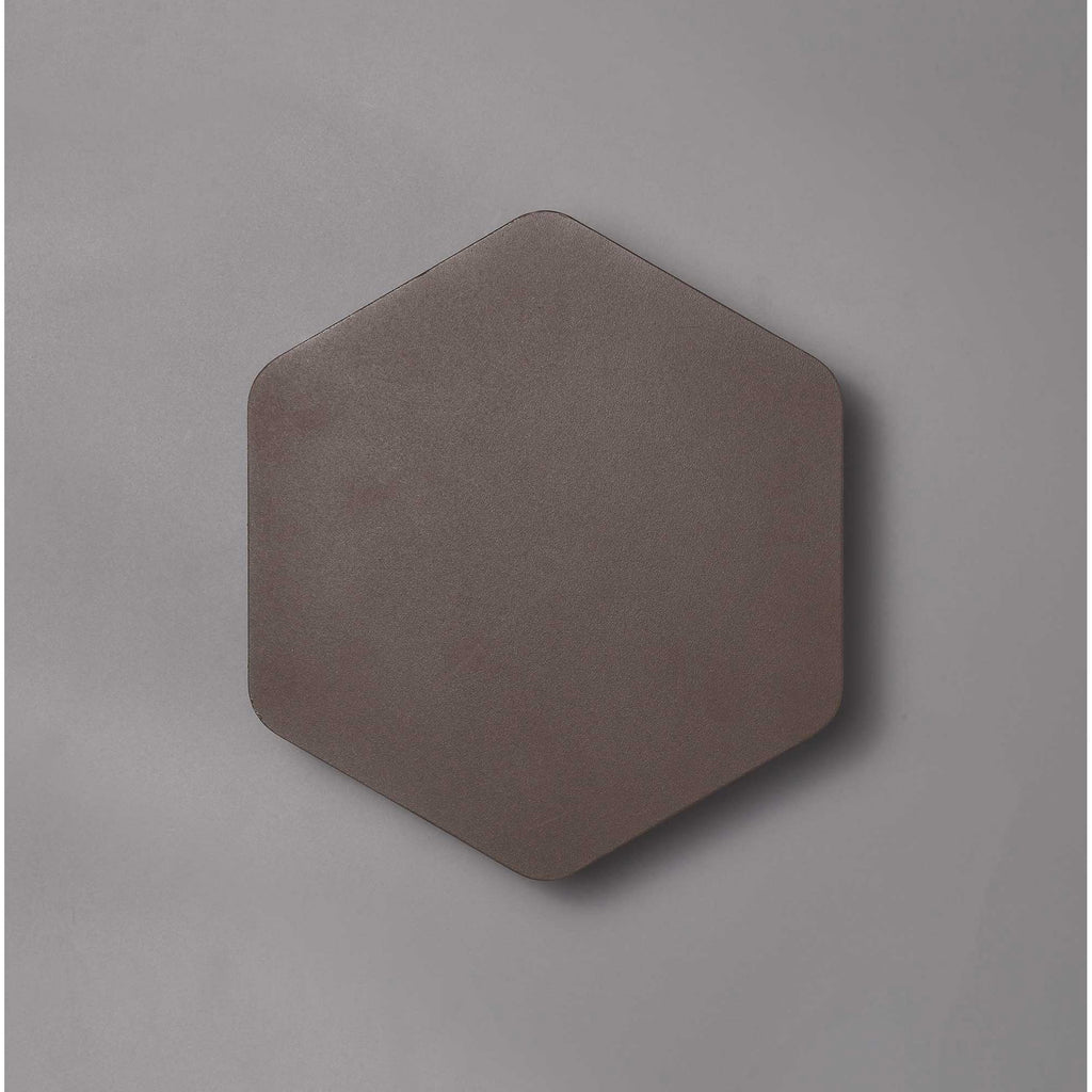 NLK04439 Modena Magnetic Base Wall Lamp LED 20/19cm Vertical Hexagonal Centre Coffee/Acrylic Frosted Diffuser