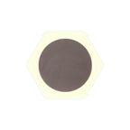 NLK04449 Modena Magnetic Base Wall Lamp LED 15cm Round 19cm Horizontal Hexagonal Centre Coffee/Acrylic Frosted Diffuser