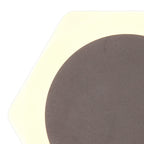 NLK04449 Modena Magnetic Base Wall Lamp LED 15cm Round 19cm Horizontal Hexagonal Centre Coffee/Acrylic Frosted Diffuser