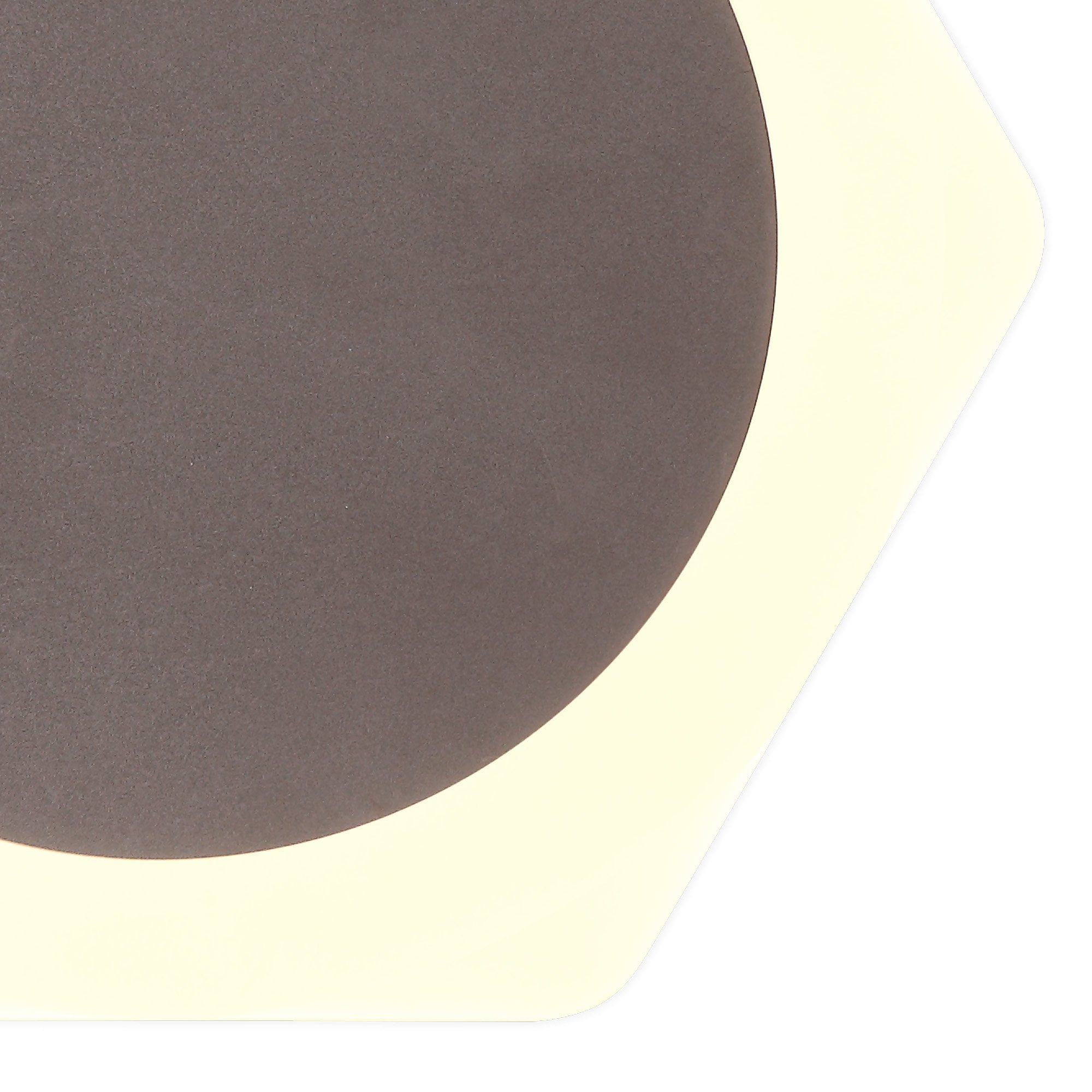 NLK04449 Modena Magnetic Base Wall Lamp LED 15cm Round 19cm Horizontal Hexagonal Centre Coffee/Acrylic Frosted Diffuser