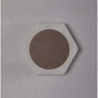 NLK04449 Modena Magnetic Base Wall Lamp LED 15cm Round 19cm Horizontal Hexagonal Centre Coffee/Acrylic Frosted Diffuser