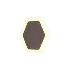 NLK04459 Modena Magnetic Base Wall Lamp LED 15/19cm Horizontal Hexagonal Centre Coffee/Acrylic Frosted Diffuser