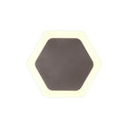 NLK04459 Modena Magnetic Base Wall Lamp LED 15/19cm Horizontal Hexagonal Centre Coffee/Acrylic Frosted Diffuser