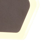 NLK04459 Modena Magnetic Base Wall Lamp LED 15/19cm Horizontal Hexagonal Centre Coffee/Acrylic Frosted Diffuser