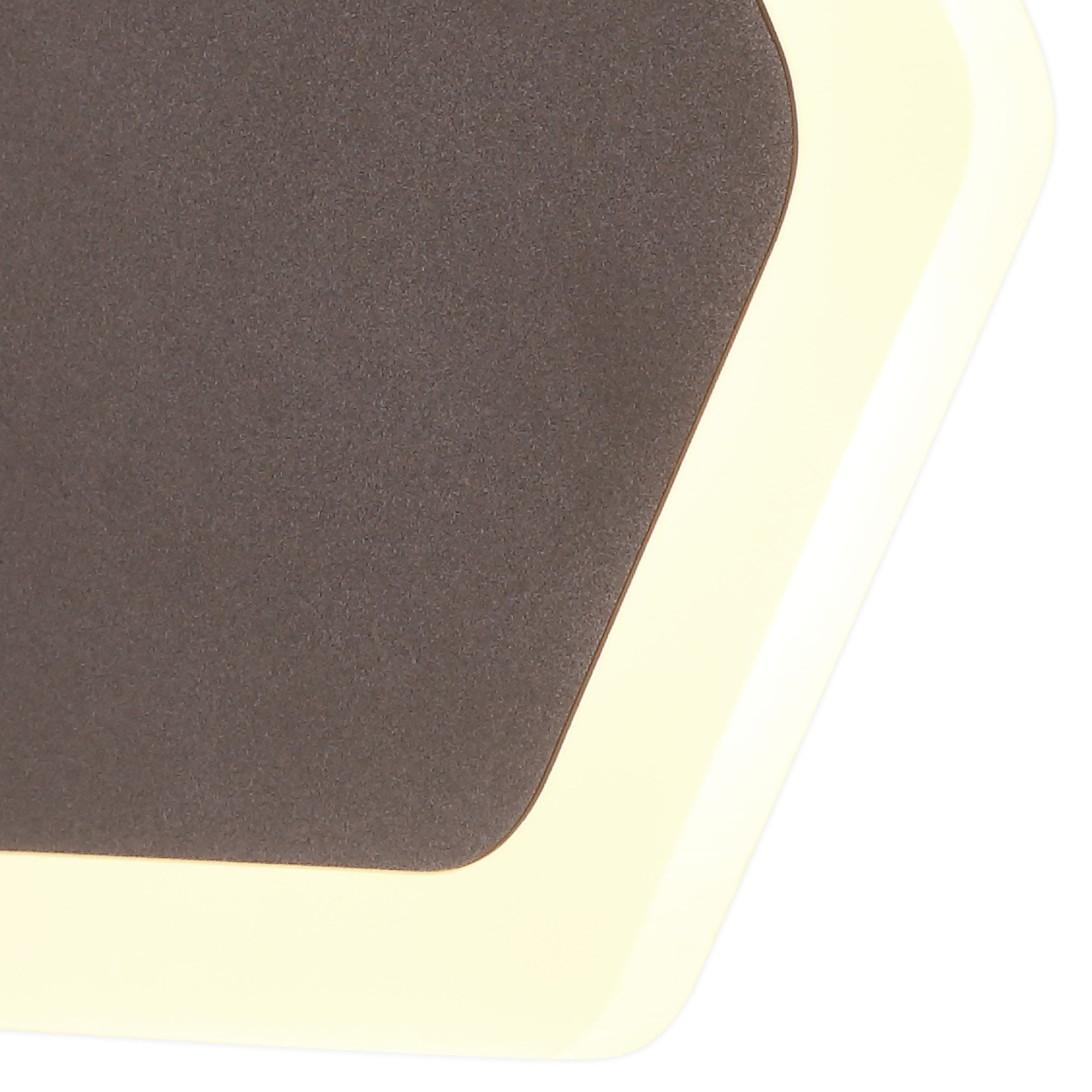 NLK04459 Modena Magnetic Base Wall Lamp LED 15/19cm Horizontal Hexagonal Centre Coffee/Acrylic Frosted Diffuser
