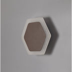 NLK04459 Modena Magnetic Base Wall Lamp LED 15/19cm Horizontal Hexagonal Centre Coffee/Acrylic Frosted Diffuser