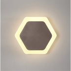 NLK04459 Modena Magnetic Base Wall Lamp LED 15/19cm Horizontal Hexagonal Centre Coffee/Acrylic Frosted Diffuser