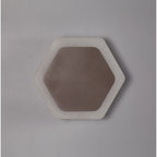 NLK04459 Modena Magnetic Base Wall Lamp LED 15/19cm Horizontal Hexagonal Centre Coffee/Acrylic Frosted Diffuser