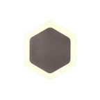 NLK04469 Modena Magnetic Base Wall Lamp LED 15/19cm Vertical Hexagonal Centre Coffee/Acrylic Frosted Diffuser