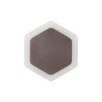 NLK04469 Modena Magnetic Base Wall Lamp LED 15/19cm Vertical Hexagonal Centre Coffee/Acrylic Frosted Diffuser