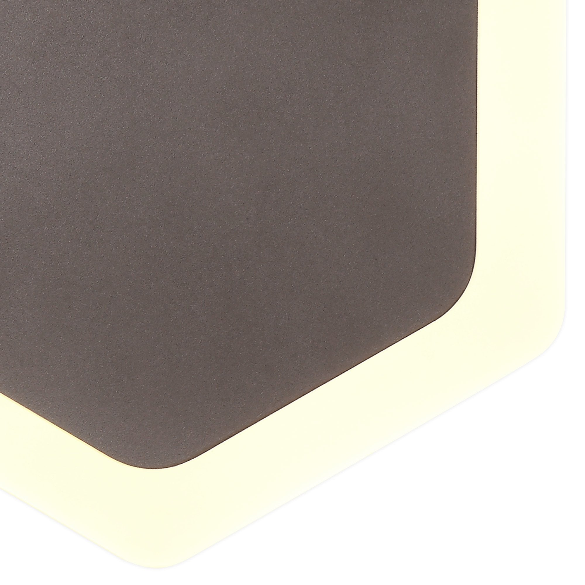 NLK04469 Modena Magnetic Base Wall Lamp LED 15/19cm Vertical Hexagonal Centre Coffee/Acrylic Frosted Diffuser