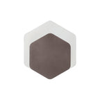 NLK04479 Modena Magnetic Base Wall Lamp LED 15/19cm Vertical Hexagonal Bottom Offset Coffee/Acrylic Frosted Diffuser