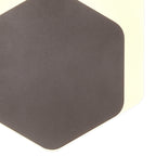 NLK04479 Modena Magnetic Base Wall Lamp LED 15/19cm Vertical Hexagonal Bottom Offset Coffee/Acrylic Frosted Diffuser