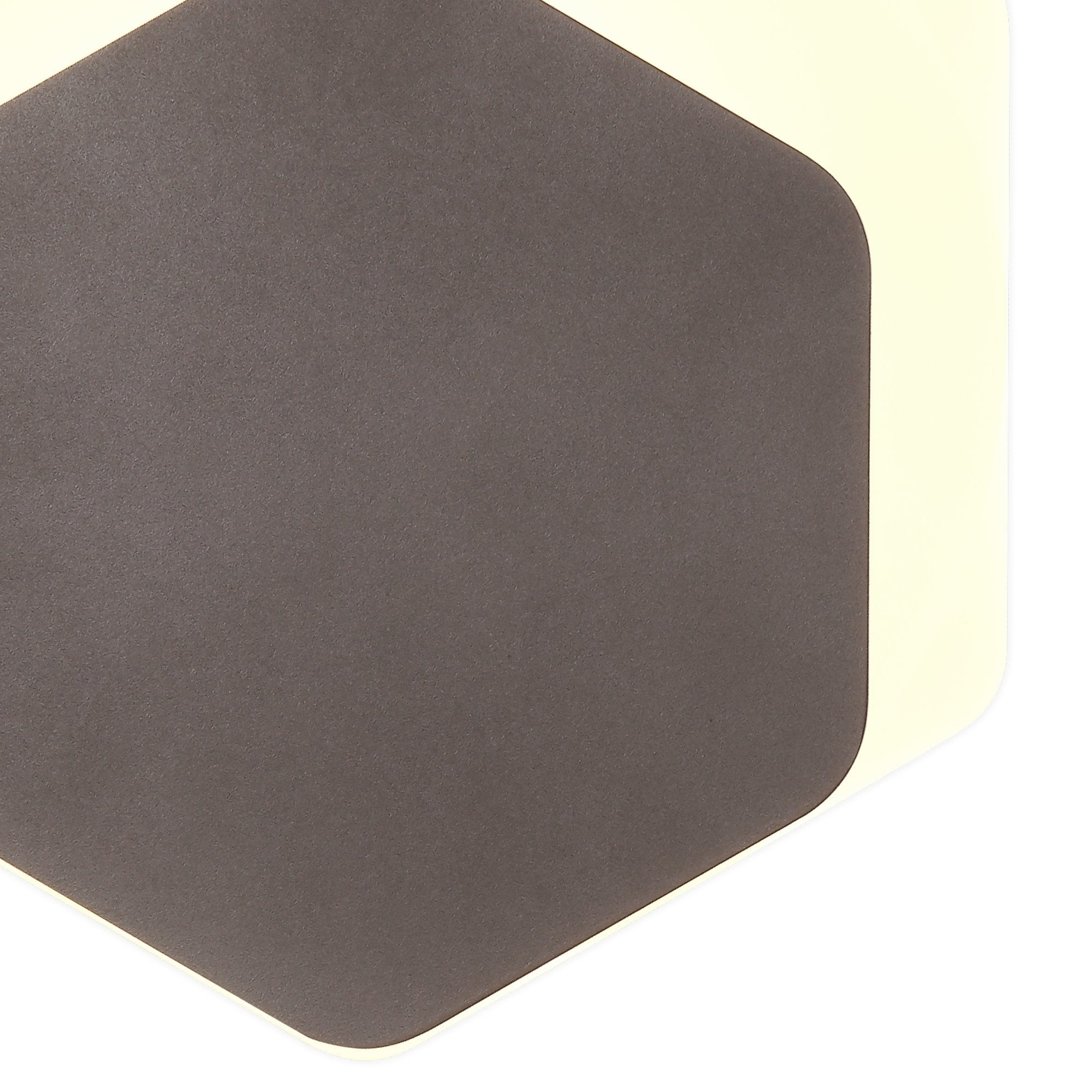 NLK04479 Modena Magnetic Base Wall Lamp LED 15/19cm Vertical Hexagonal Bottom Offset Coffee/Acrylic Frosted Diffuser