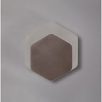 NLK04479 Modena Magnetic Base Wall Lamp LED 15/19cm Vertical Hexagonal Bottom Offset Coffee/Acrylic Frosted Diffuser