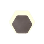 NLK04489 Modena Magnetic Base Wall Lamp LED 15/19cm Horizontal Hexagonal Bottom Offset Coffee/Acrylic Frosted Diffuser