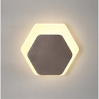 NLK04489 Modena Magnetic Base Wall Lamp LED 15/19cm Horizontal Hexagonal Bottom Offset Coffee/Acrylic Frosted Diffuser