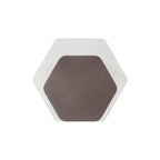NLK04489 Modena Magnetic Base Wall Lamp LED 15/19cm Horizontal Hexagonal Bottom Offset Coffee/Acrylic Frosted Diffuser