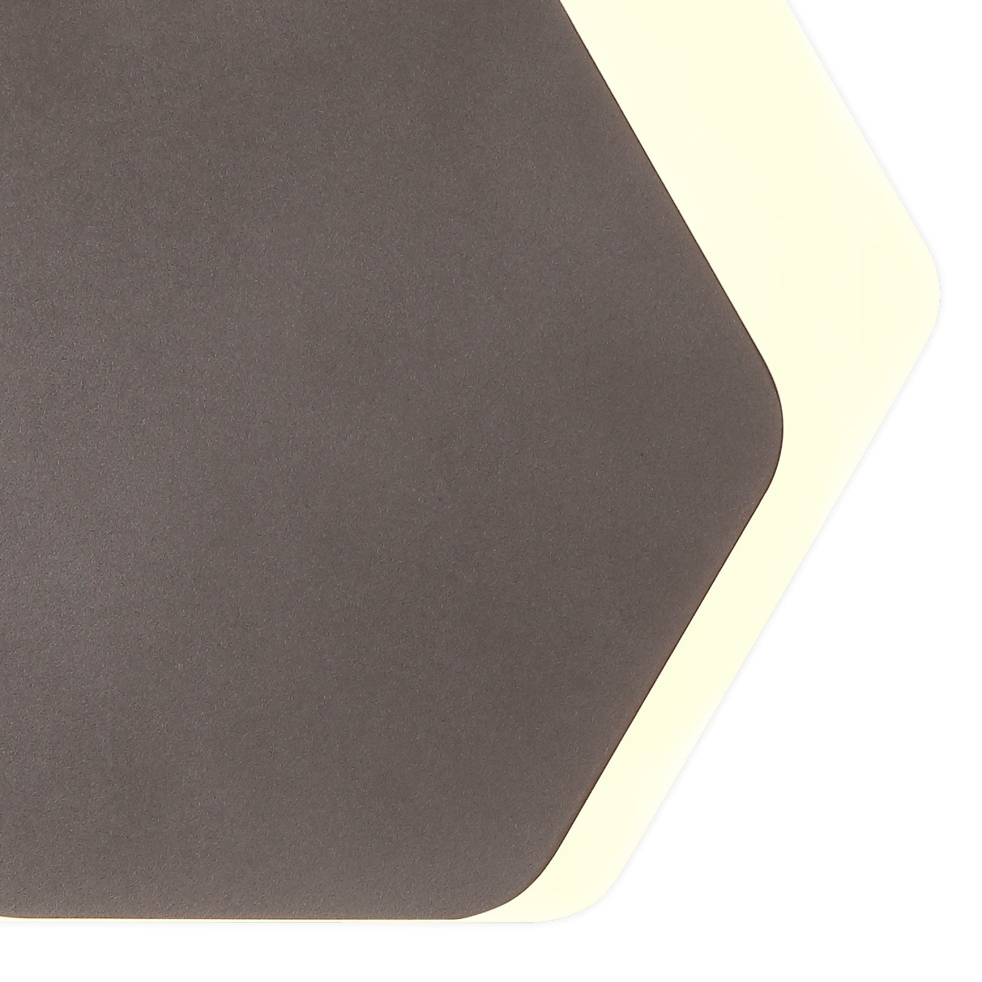 NLK04489 Modena Magnetic Base Wall Lamp LED 15/19cm Horizontal Hexagonal Bottom Offset Coffee/Acrylic Frosted Diffuser