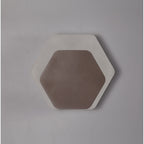 NLK04489 Modena Magnetic Base Wall Lamp LED 15/19cm Horizontal Hexagonal Bottom Offset Coffee/Acrylic Frosted Diffuser