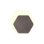 NLK04499 Modena Magnetic Base Wall Lamp LED 15/19cm Horizontal Hexagonal Right Offset Coffee/Acrylic Frosted Diffuser