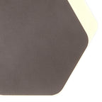 NLK04499 Modena Magnetic Base Wall Lamp LED 15/19cm Horizontal Hexagonal Right Offset Coffee/Acrylic Frosted Diffuser